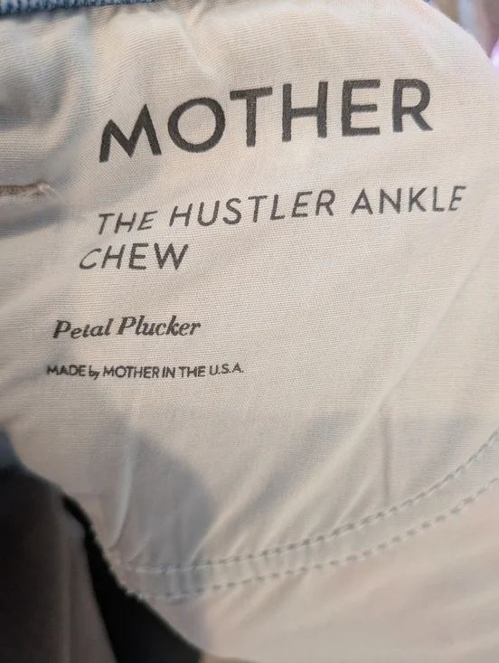 Mother The Hustler Ankle Chew Petal Pucker Jeans Light Wash Blue Denim Size 29 - Picture 15 of 15